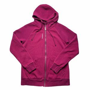 Reebok Full Zip Hooded Sweatshirt Hoodie Magenta